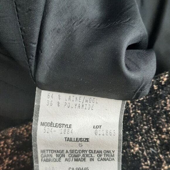 PORTFOLIO LOUBEN Wool Blend Tapestry Fabric Textured Full-zip Blazer Jacket Sz 6 - Picture 14 of 14